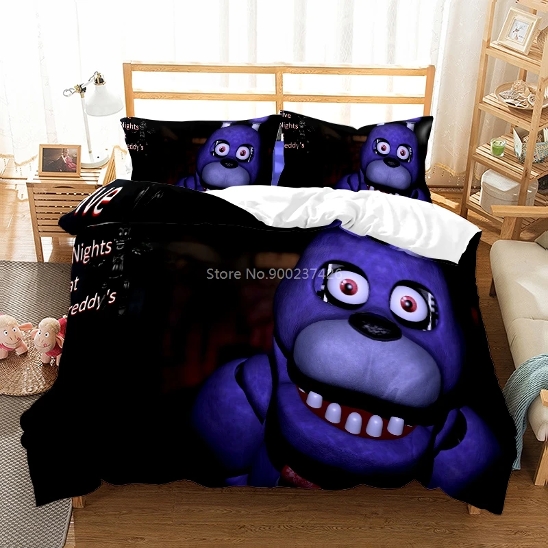 New Five Nights At Freddy's 3d Printed Bedding Set Children Cartoon Bed Linen Duvet Cover Set with Pillowcase Queen King Bed Set
New Five Nights At Freddy's 3d Printed Bedding Set Children Cartoon Bed Linen Duvet Cover Set with Pillowcase Queen King Bed Set