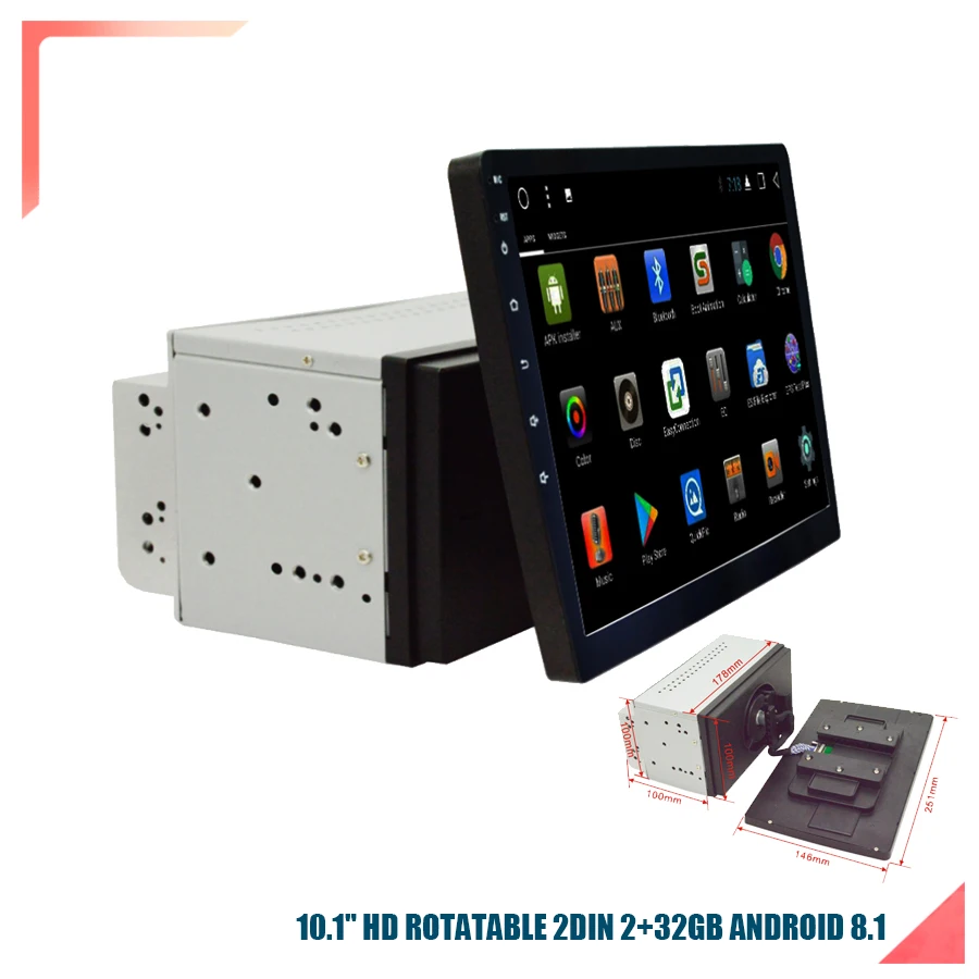 10.1" Android 8.1 HD 2DIN Car GPS Bluetooth MP5 Player Wifi 3G 4G OBD DVR TPMS Quad-core 2RAM+32G ROM
10.1" Android 8.1 HD 2DIN Car GPS Bluetooth MP5 Player Wifi 3G 4G OBD DVR TPMS Quad-core 2RAM+32G ROM