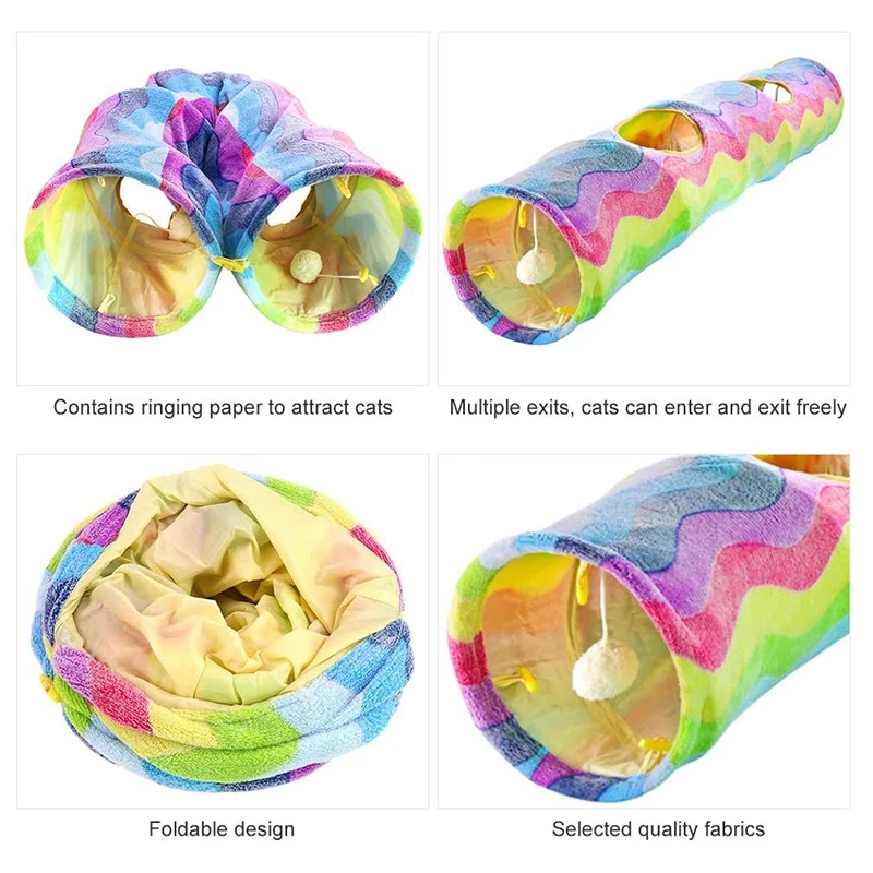 Folding Cat Tunnel, Rainbow Splicing Cat Tunnel, Portable Pet Tunnel, Used for Pet Training, Interaction, and Games
Folding Cat Tunnel, Rainbow Splicing Cat Tunnel, Portable Pet Tunnel, Used for Pet Training, Interaction, and Games