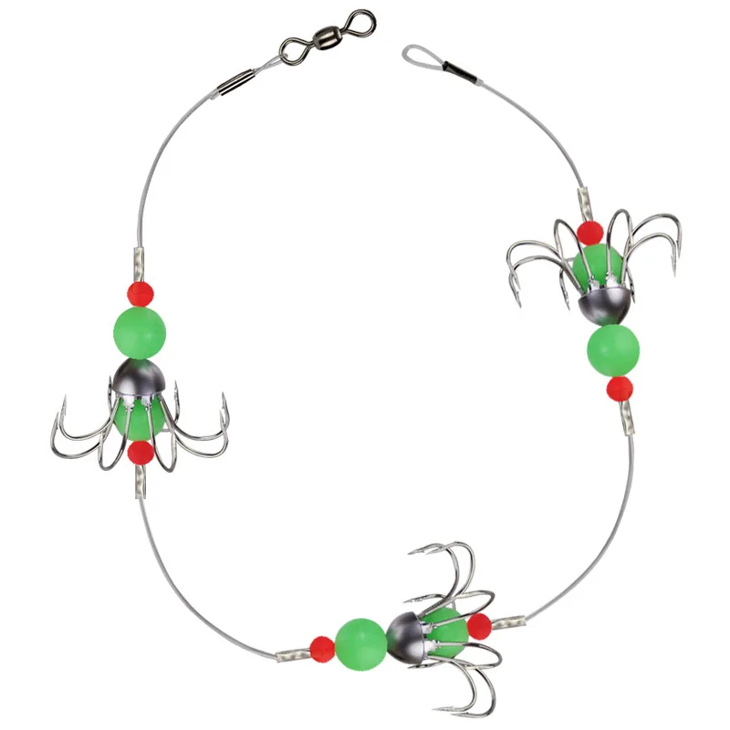 Luminous Octopus Skewer Fishing Hook Stainless Steel Spreader Rotating Tackle Bait Squid String Hooks Carbon Fishhook Barbed
Luminous Octopus Skewer Fishing Hook Stainless Steel Spreader Rotating Tackle Bait Squid String Hooks Carbon Fishhook Barbed