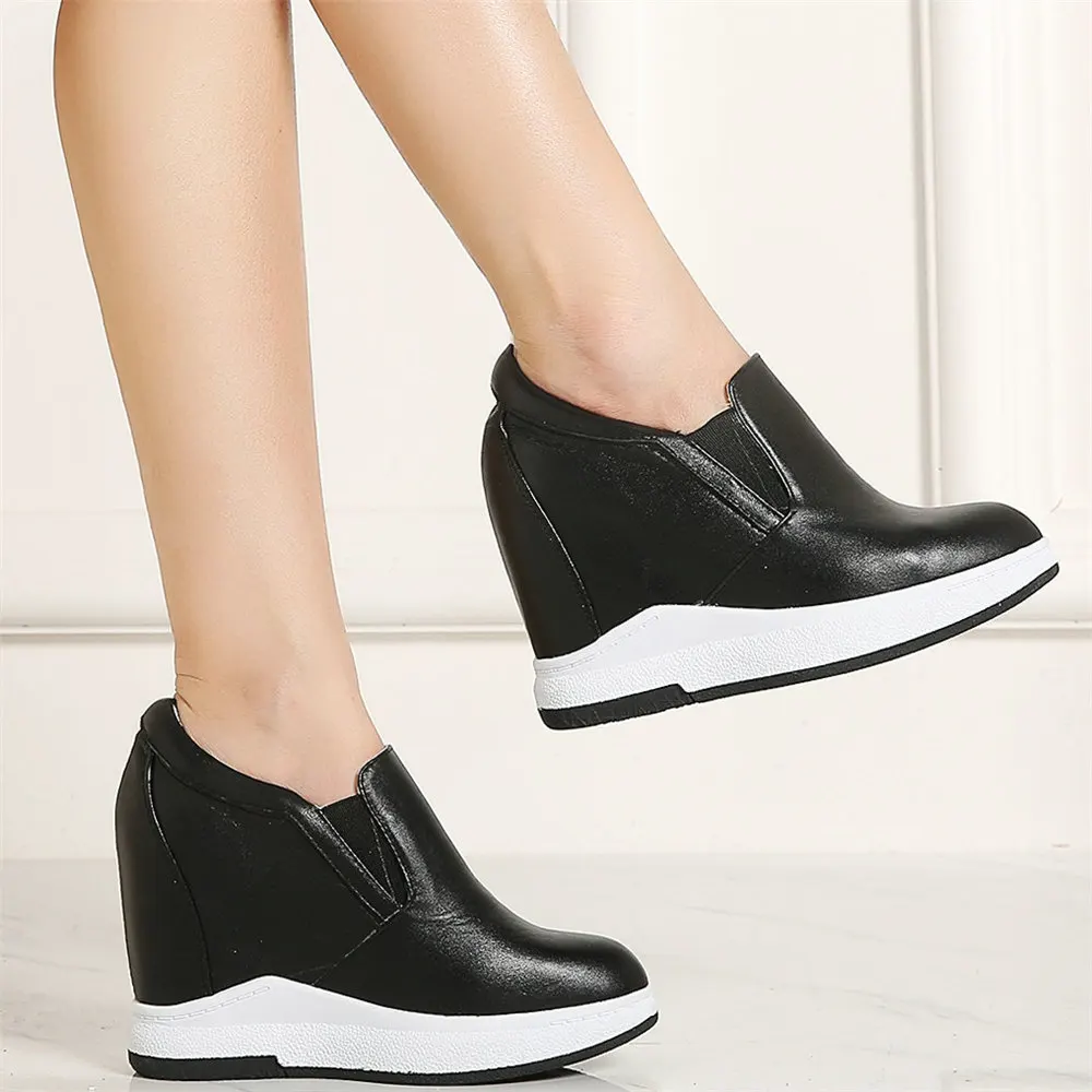 Low Top Oxfords Shoes Women Genuine Leather Wedges High Heel Platform Pumps Shoes Female Round Toe Fashion Sneakers Casual Shoes
Low Top Oxfords Shoes Women Genuine Leather Wedges High Heel Platform Pumps Shoes Female Round Toe Fashion Sneakers Casual Shoes