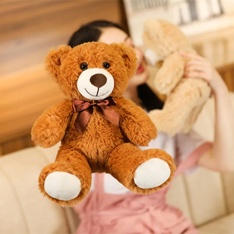 35CM Cute Colorful Bow Tie Bear Doll Plush Toy Hug Children Birthday Gift Pillow Teddy bear Home Living Room Bedroom | Игрушки и хобби