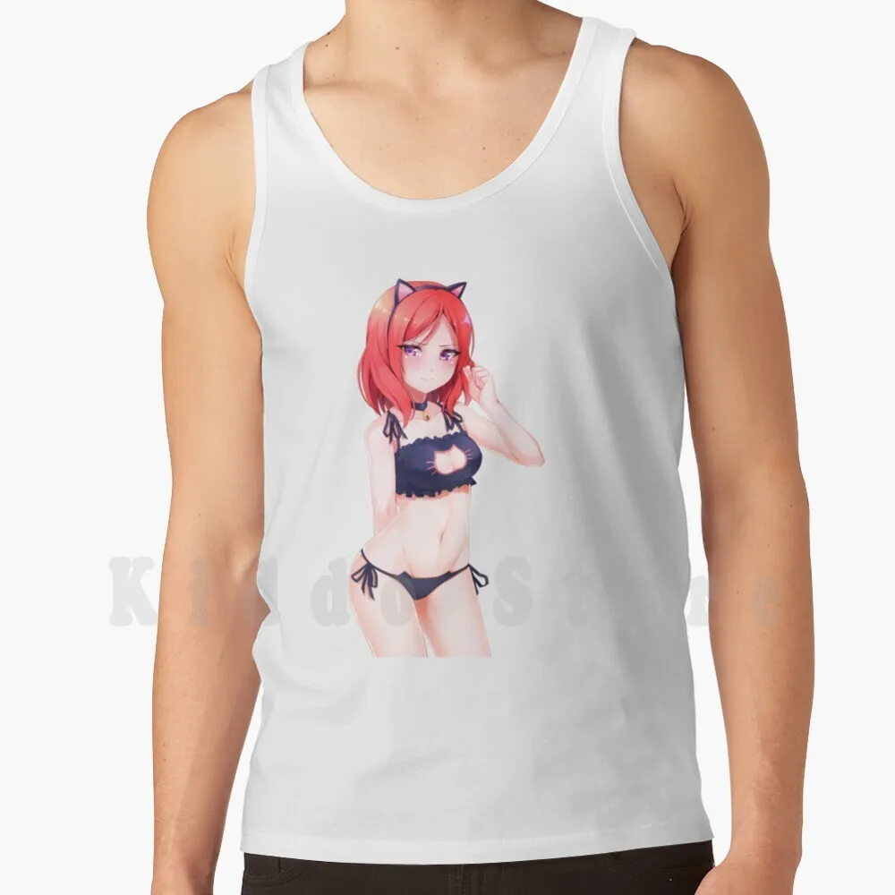 Love Live! Школьный Idol Nishikino Maki Neko Kawaii майки жилет из 100% хлопка проект любящих живых