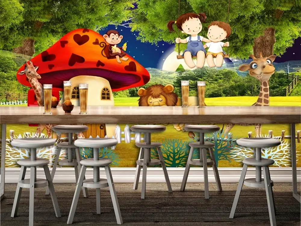 New Custom 3D Large Mural Wallpaper Beautiful cartoon kids warm mushroom Night sky children's room TV Background living Bedroom
New Custom 3D Large Mural Wallpaper Beautiful cartoon kids warm mushroom Night sky children's room TV Background living Bedroom