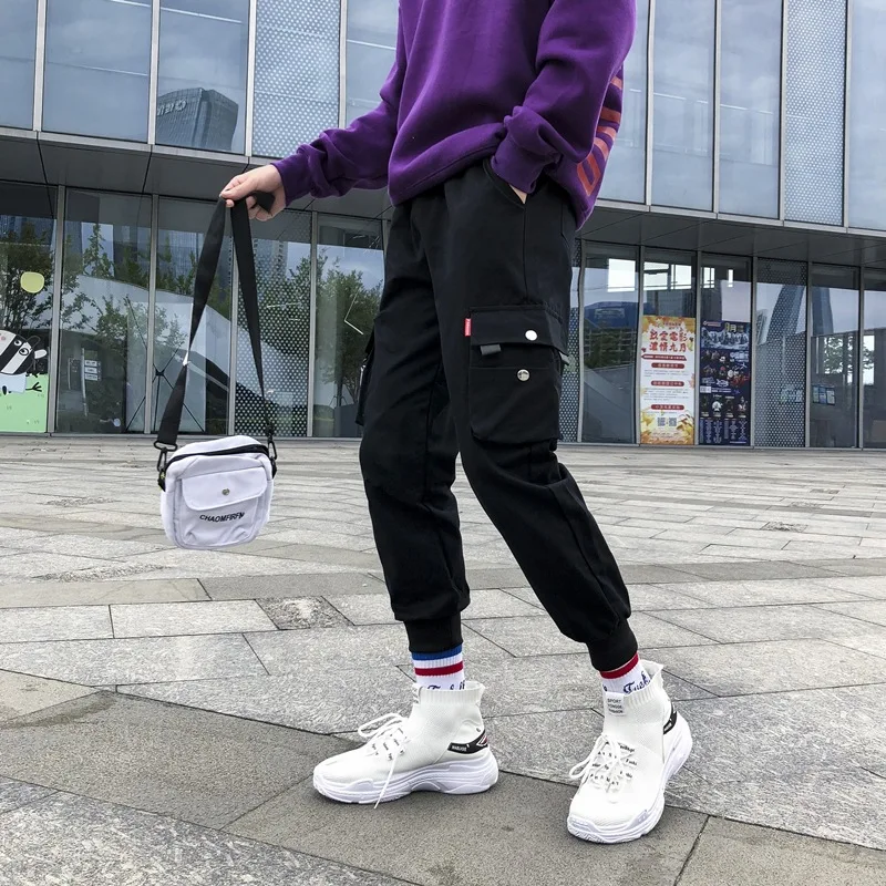 Уличная одежда, джоггеры, мужские весенне-осенние модные спортивные брюки, мужские брюки, повседневные облегающие мужские брюки до щиколот... 
Уличная одежда, джоггеры, мужские весенне-осенние модные спортивные брюки, мужские брюки, повседневные облегающие мужские брюки до щиколот...