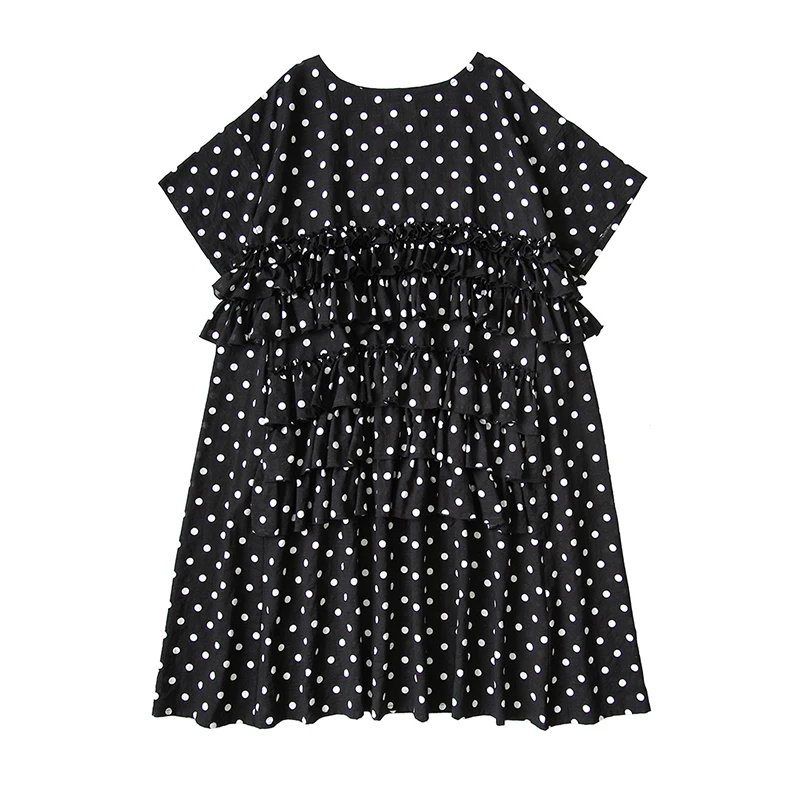 imakokoni black wave dot short-sleeved dress original design Korean loose large size long female summer 192567
imakokoni black wave dot short-sleeved dress original design Korean loose large size long female summer 192567