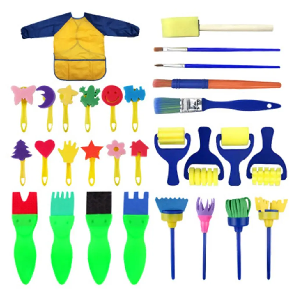 30 Pcs/Set Sponge Brush Graffiti Set Of Children'S Kindergarten Brush Sponge Seal Tool Art Supplies Brush
30 Pcs/Set Sponge Brush Graffiti Set Of Children'S Kindergarten Brush Sponge Seal Tool Art Supplies Brush