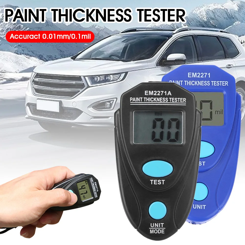 EM2271 Mini Automobile Thickness Gauge Car Paint Tester Thickness Coating Meter 0-2000um Resolution 1mils Auto Calibration Data
EM2271 Mini Automobile Thickness Gauge Car Paint Tester Thickness Coating Meter 0-2000um Resolution 1mils Auto Calibration Data