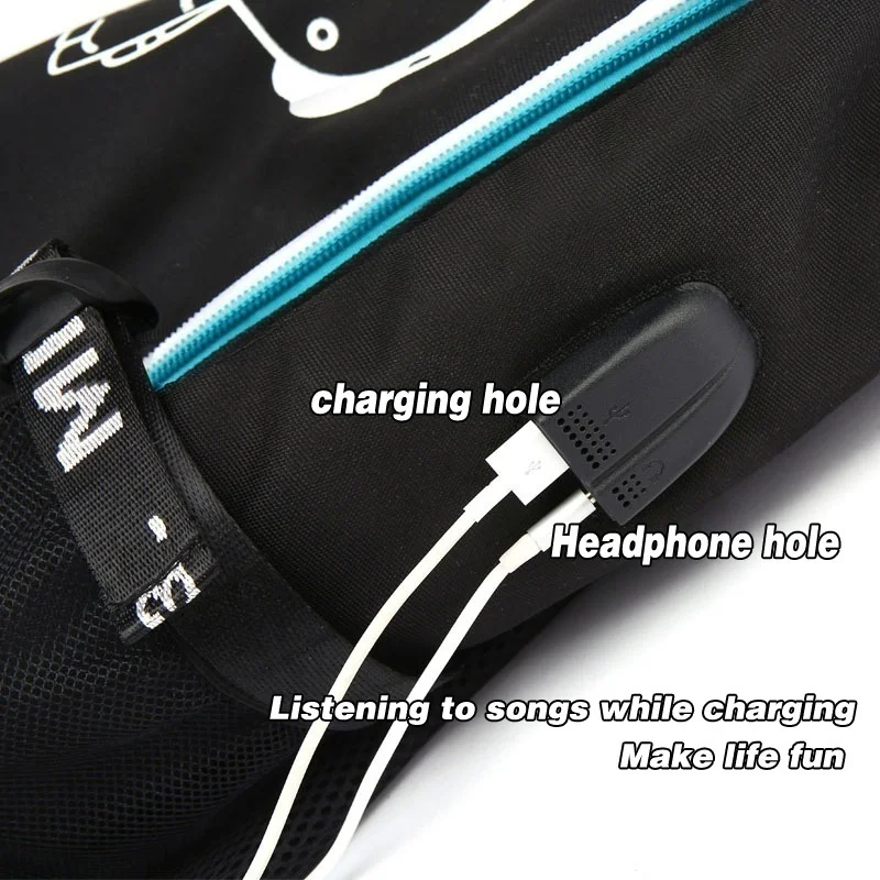 Luminous Students Backpacks Men Large Capacity USB Charging Schoolbag For Teenagers Black Canvas Letter Print Travel Bag
Luminous Students Backpacks Men Large Capacity USB Charging Schoolbag For Teenagers Black Canvas Letter Print Travel Bag