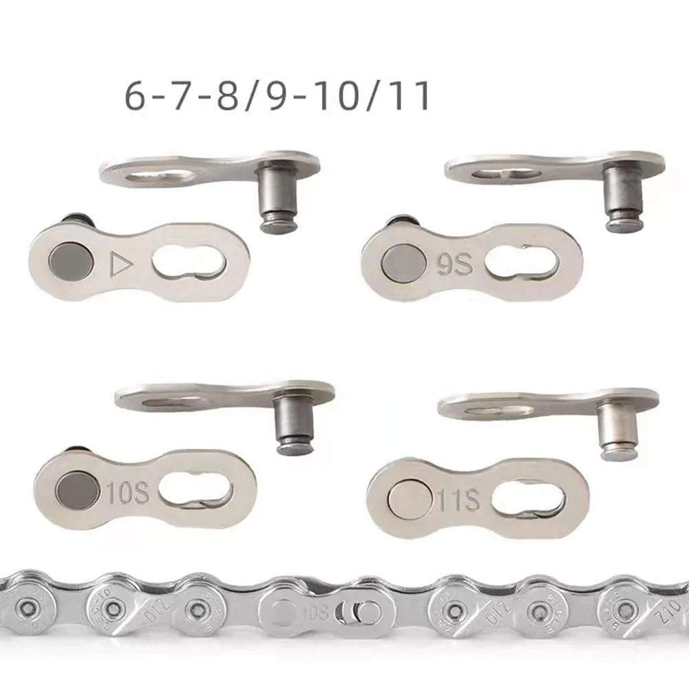 6 Pairs Bicycle Chain Buckle 6/7/8/9/10/11 Speed Universal Quick Link Road Bike Stainless Bicycle Chain Buckles Reused Parts
6 Pairs Bicycle Chain Buckle 6/7/8/9/10/11 Speed Universal Quick Link Road Bike Stainless Bicycle Chain Buckles Reused Parts