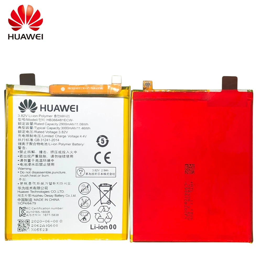 Hua Wei Replacement Phone Battery HB366481ECW for Huawei honor 8 / honor 8 lite / honor 5C Ascend P9 / P9 Lite / G9 3000mAh 
Hua Wei Replacement Phone Battery HB366481ECW for Huawei honor 8 / honor 8 lite / honor 5C Ascend P9 / P9 Lite / G9 3000mAh