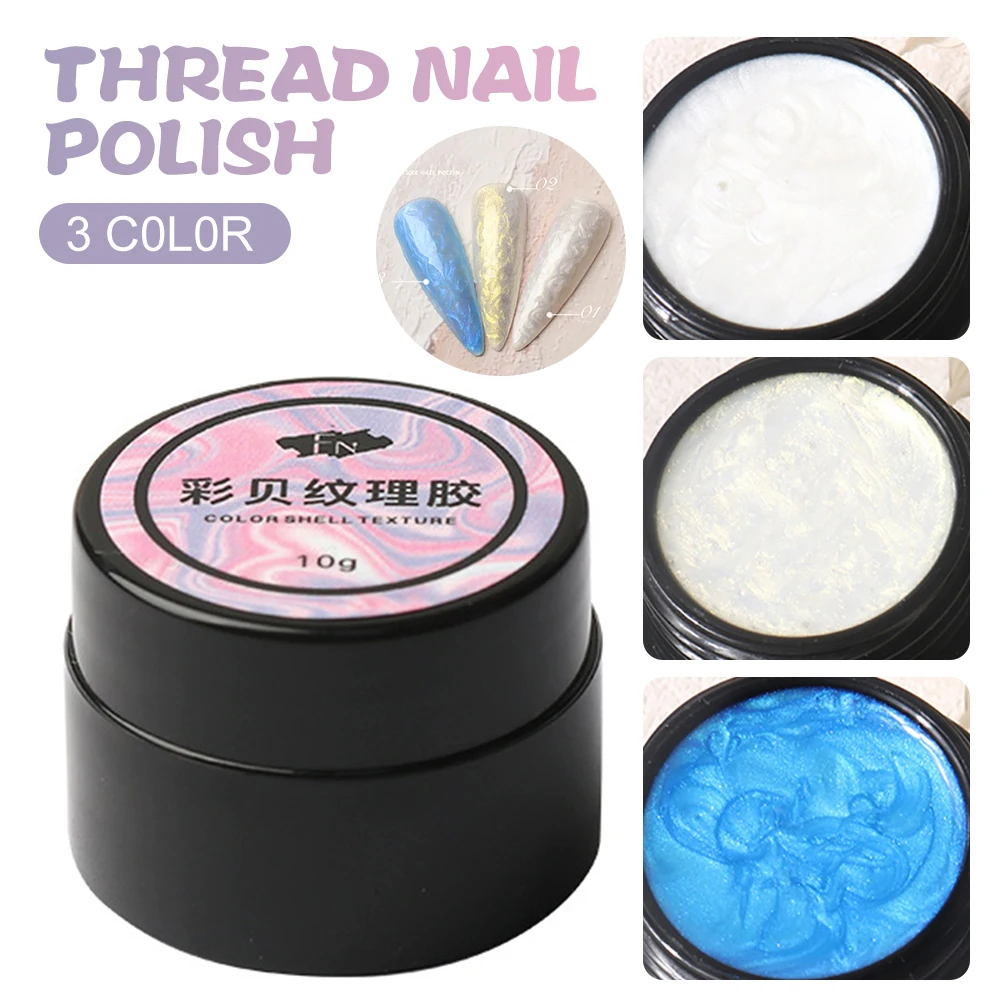 10ml Thread Shell Gel Nail Polish White Gold Blue Glitter Shell Texture Varnish Soak Off UV Gel Nail Art DIY Manicure Tools
10ml Thread Shell Gel Nail Polish White Gold Blue Glitter Shell Texture Varnish Soak Off UV Gel Nail Art DIY Manicure Tools