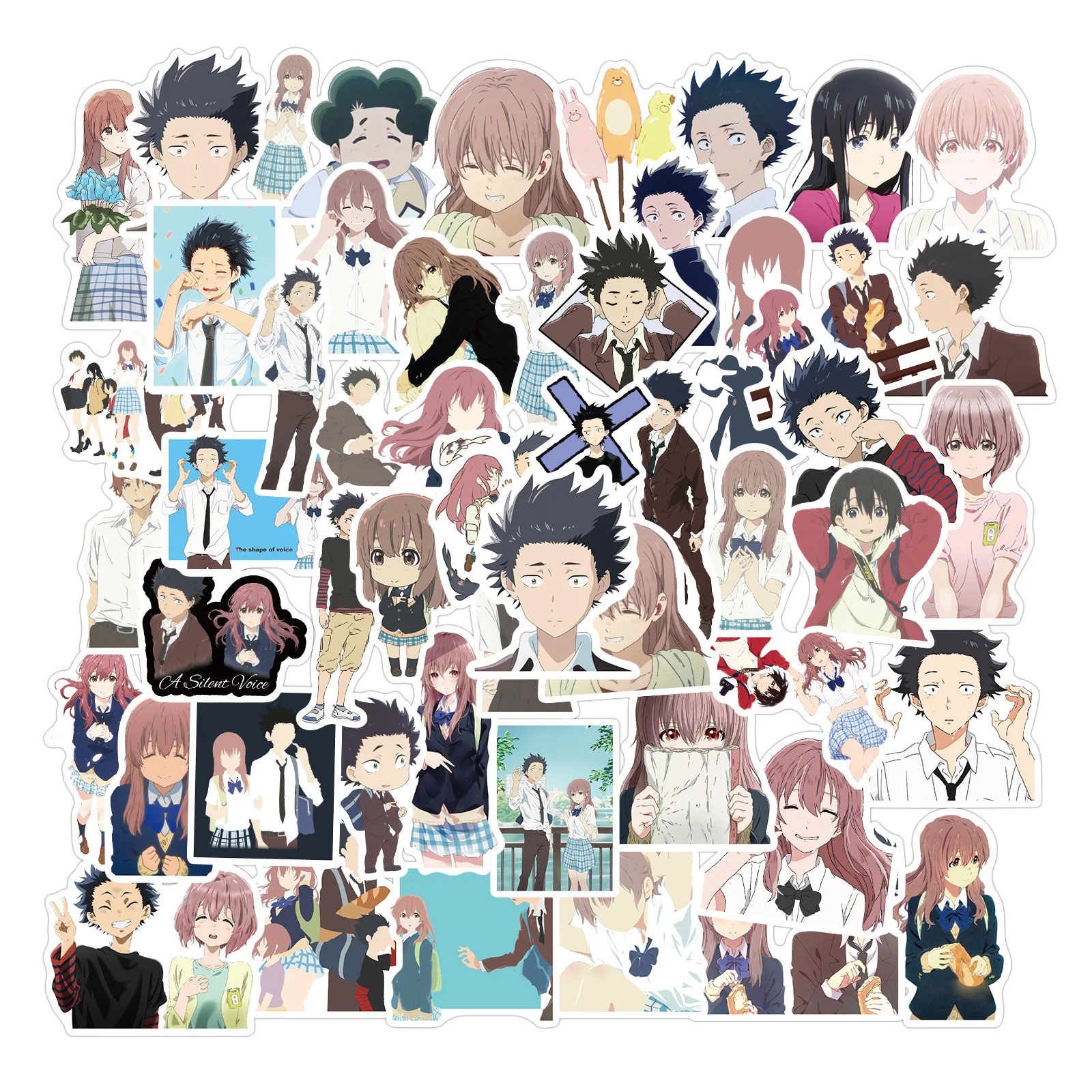 10/30/50pcs Cartton Anime A Silent Voice Stickers Shape Of Voice Sticker for Laptop Guitar Luggage Fridge Skateboard Classic Toy
10/30/50pcs Cartton Anime A Silent Voice Stickers Shape Of Voice Sticker for Laptop Guitar Luggage Fridge Skateboard Classic Toy