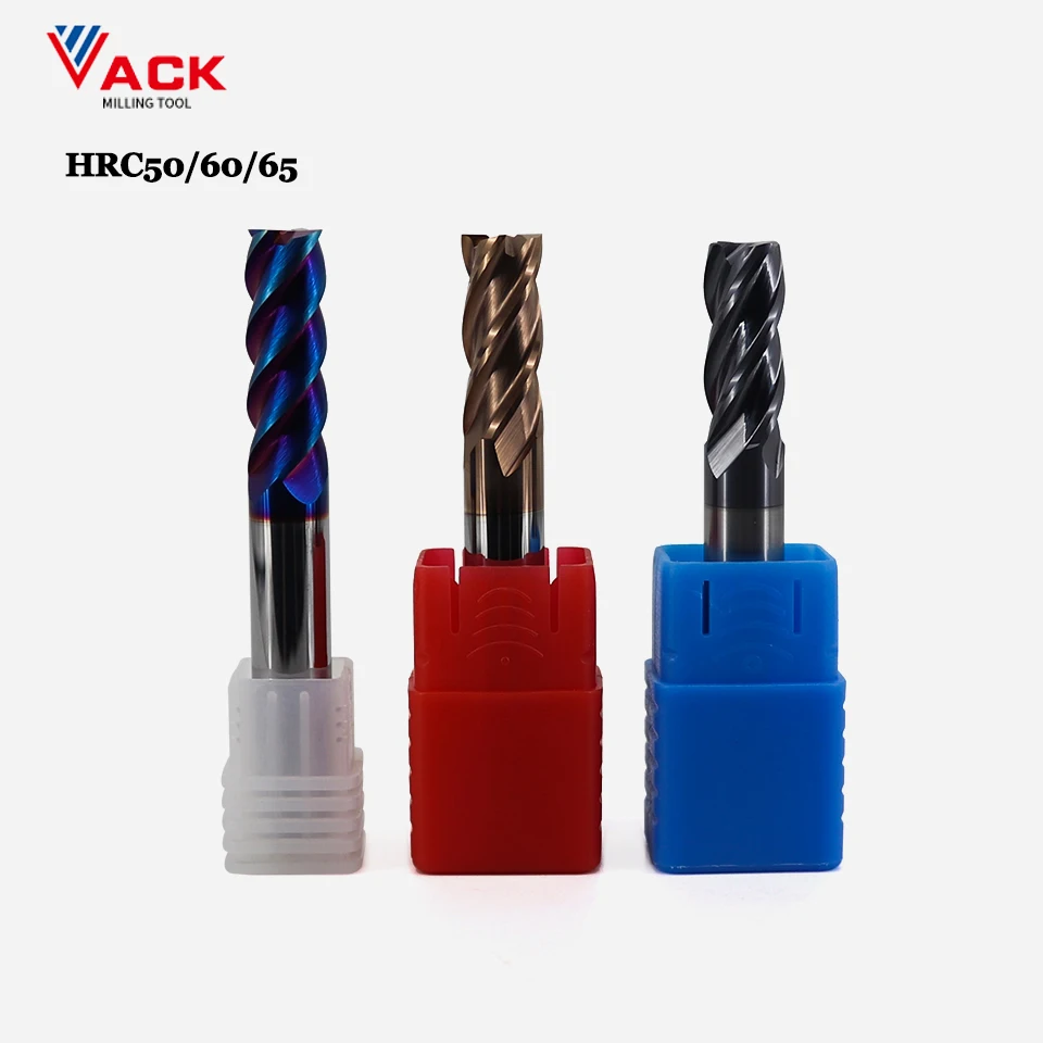 VACK HRC50/60/65 Carbide End Mill Milling Cutting Tools Alloy Tungsten Steel Milling Cutter CNC Machine Metal Router Bit 4Flutes
VACK HRC50/60/65 Carbide End Mill Milling Cutting Tools Alloy Tungsten Steel Milling Cutter CNC Machine Metal Router Bit 4Flutes