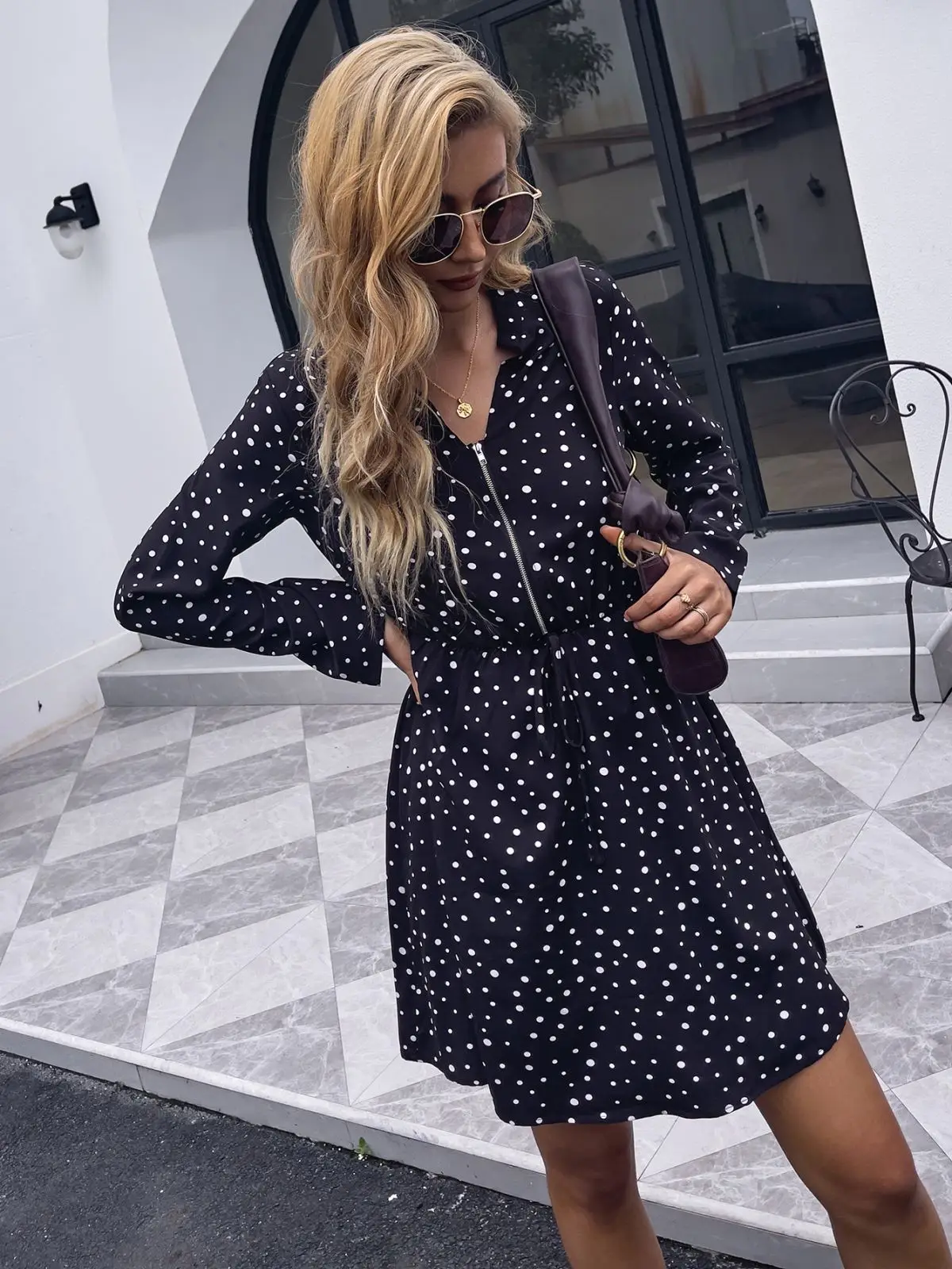 Autumn Shirt Dress Polka Dot Vintage High Waist Mini Casual Women Dresses Loose Long Sleeve Zip Up Slim Robe
Autumn Shirt Dress Polka Dot Vintage High Waist Mini Casual Women Dresses Loose Long Sleeve Zip Up Slim Robe