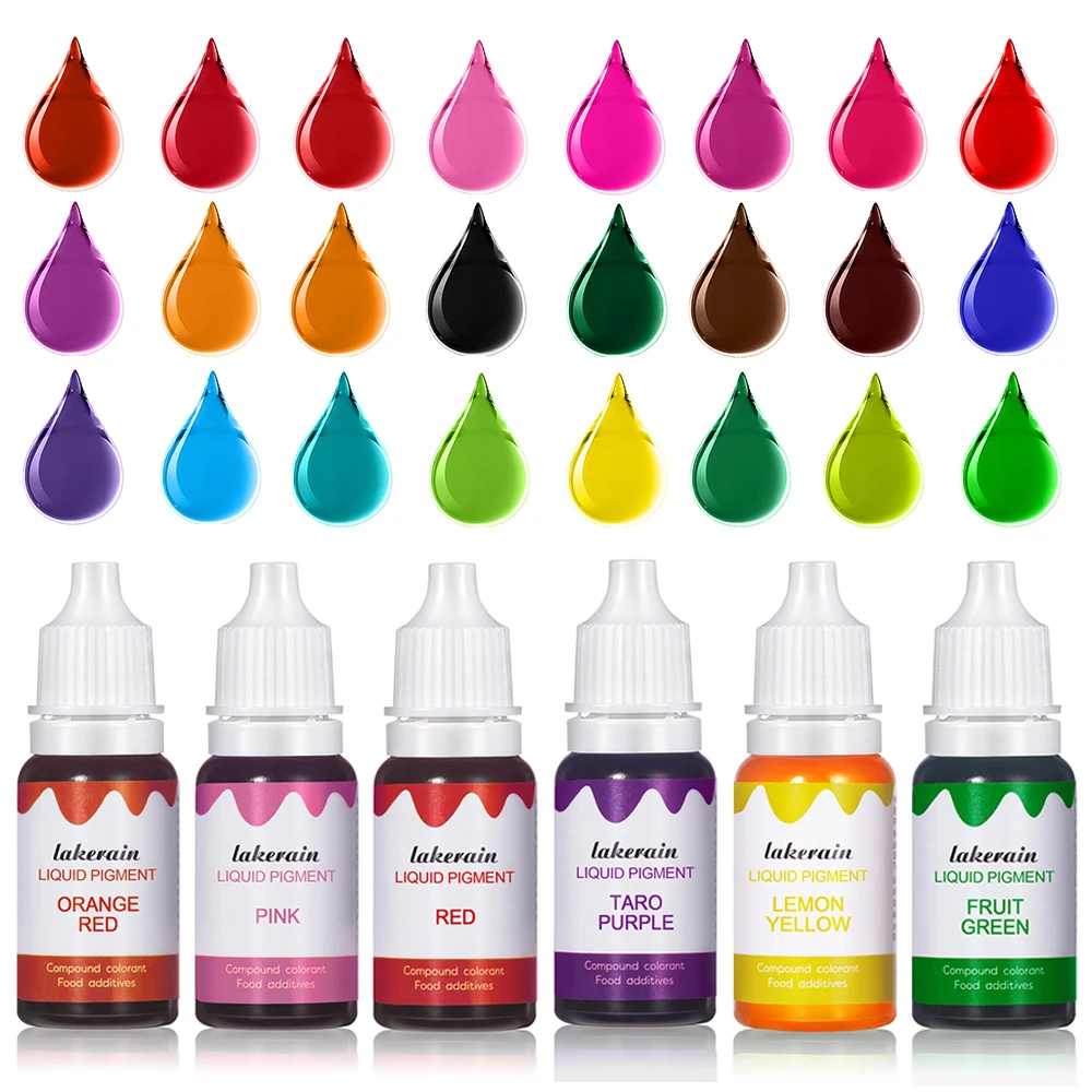 24 Colors Liquid Pigment Diffusion Pigment Handmade Epoxy Resin Pigment Liquid Dye Ink Lip Gloss Lipstick DIY Cake Candy Making 
24 Colors Liquid Pigment Diffusion Pigment Handmade Epoxy Resin Pigment Liquid Dye Ink Lip Gloss Lipstick DIY Cake Candy Making