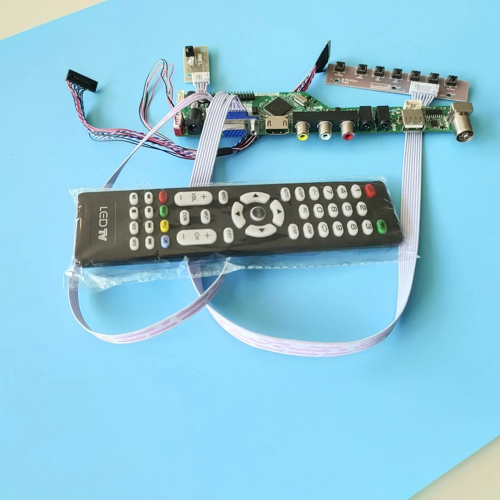 Комплект для LP156WH3(TL)(C2) VGA пульт ТВ AV USB 40pin LVDS 1366X768 ЖК дисплей светодиодный