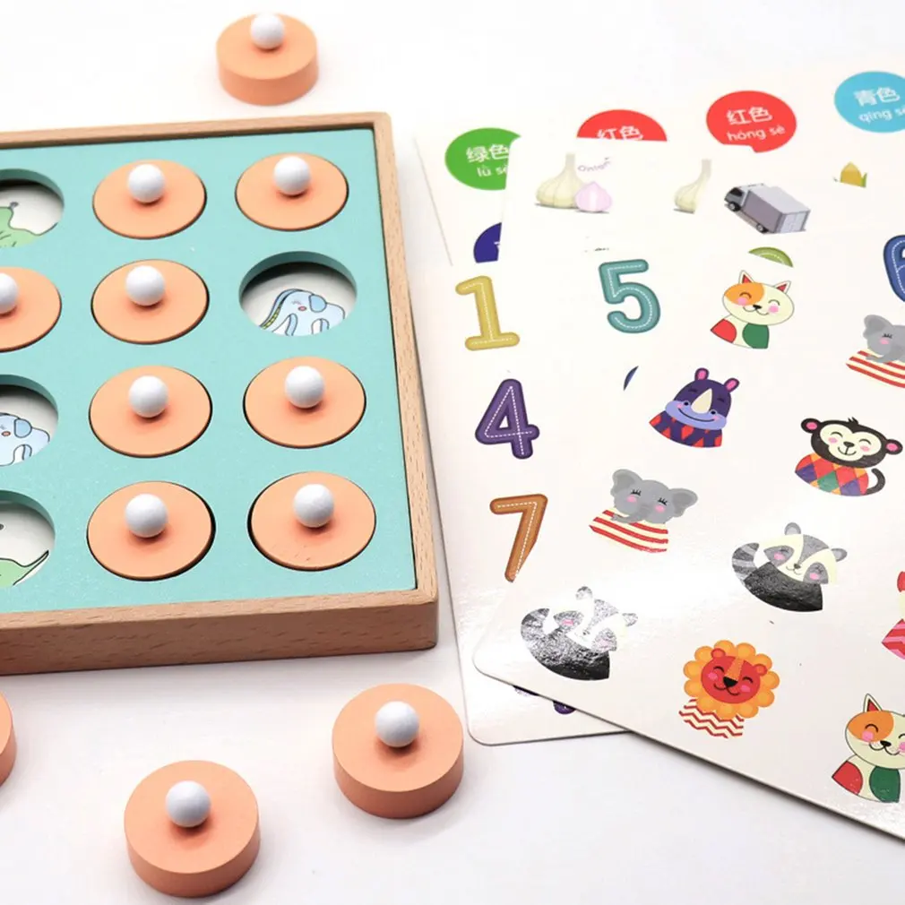 Montessori Kids Memory Training Toys Memory Chess Wooden Toy Set With 6 Memory Cards Early Educational Preschool Teaching Toy
Montessori Kids Memory Training Toys Memory Chess Wooden Toy Set With 6 Memory Cards Early Educational Preschool Teaching Toy