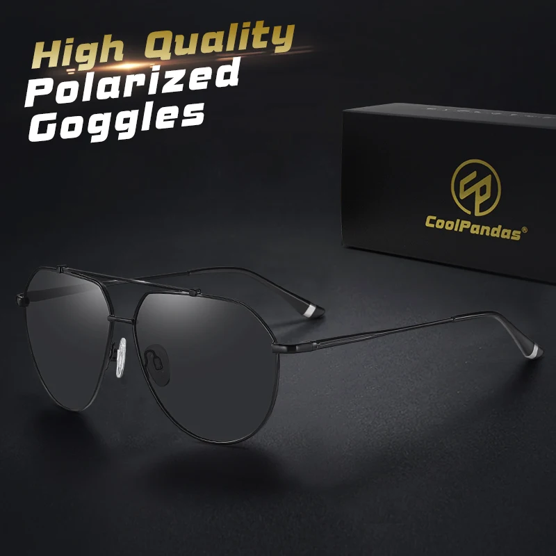 CoolPandas классические мужские солнцезащитные очки-авиаторы HD поляризационные очки