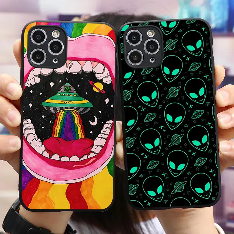Aesthetics Cartoon alien space Soft Silicone Phone Case Cover Shell For iPhone 11 12 Pro Max 6s 7 8 Plus X XR XS MAX case Coque
Aesthetics Cartoon alien space Soft Silicone Phone Case Cover Shell For iPhone 11 12 Pro Max 6s 7 8 Plus X XR XS MAX case Coque