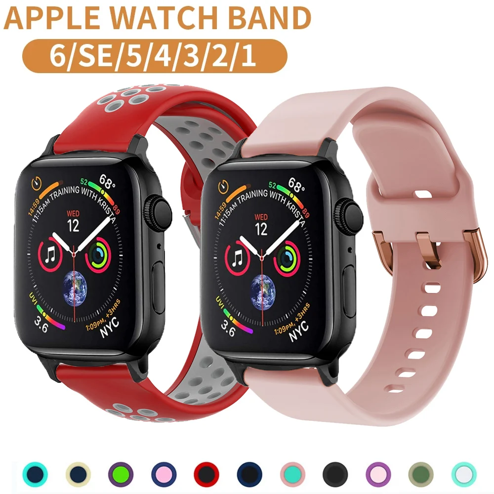 Ремешок резиновый для Apple SmartWatch 4 5 6 SE 40 мм 44 мм, мягкий силиконовый спортивный браслет для iWatch Series 5 4 3 2 1 38 мм 42 мм
Ремешок резиновый для Apple SmartWatch 4 5 6 SE 40 мм 44 мм, мягкий силиконовый спортивный браслет для iWatch Series 5 4 3 2 1 38 мм 42 мм