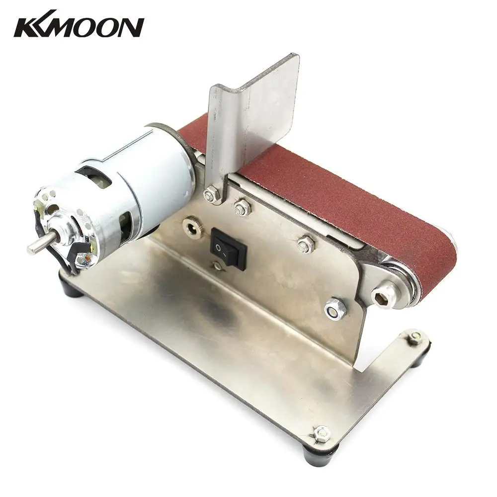 KKMOON горизонтальный ленточно-шлифовальный станок мини Электрический ленточный
