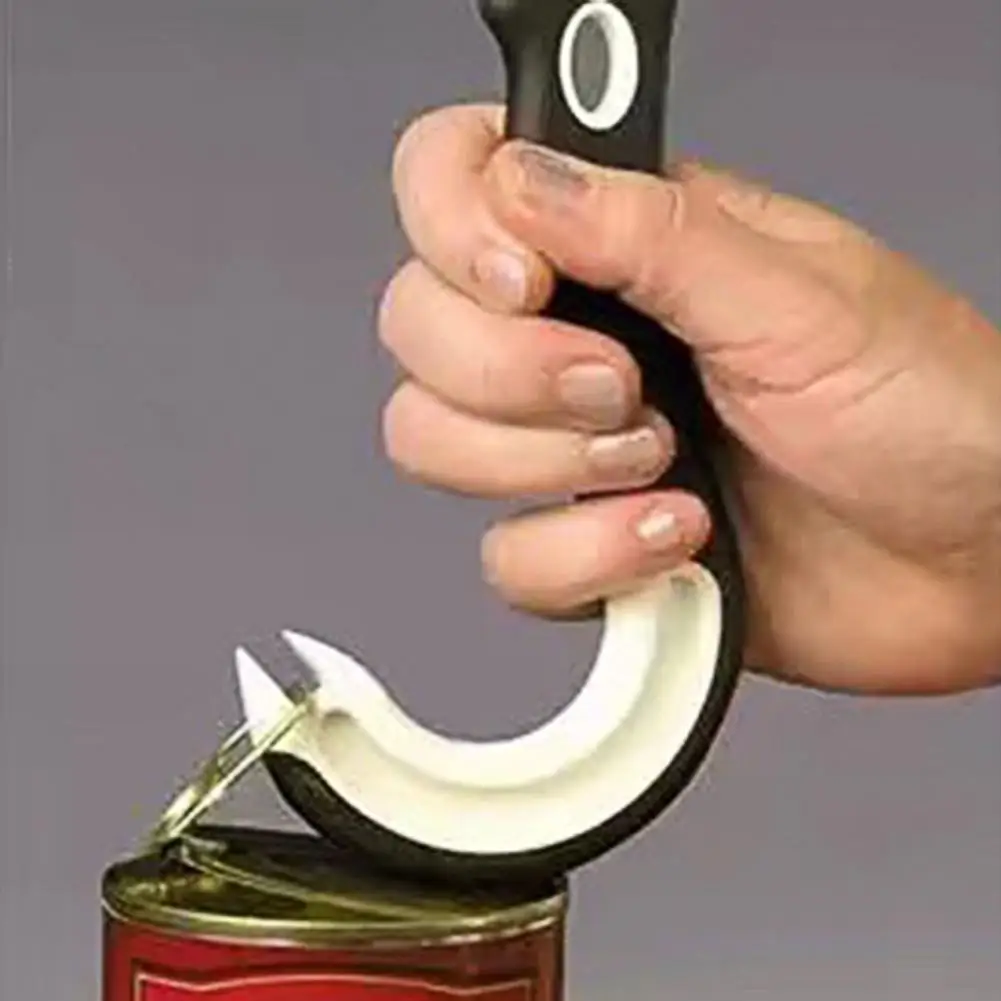 Открывалка для банок с кольцевым крючком нескользящий кухонный инструмент