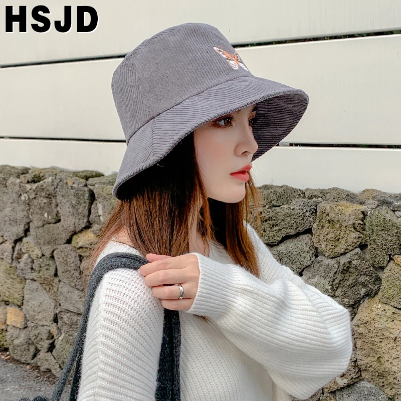 Butterfly Embroidery Bucket Hat Thickened Warm Autumn Winter Wide Brim Hats For Women Corduroy Hats Korean Panama Fisherman Hat
Butterfly Embroidery Bucket Hat Thickened Warm Autumn Winter Wide Brim Hats For Women Corduroy Hats Korean Panama Fisherman Hat