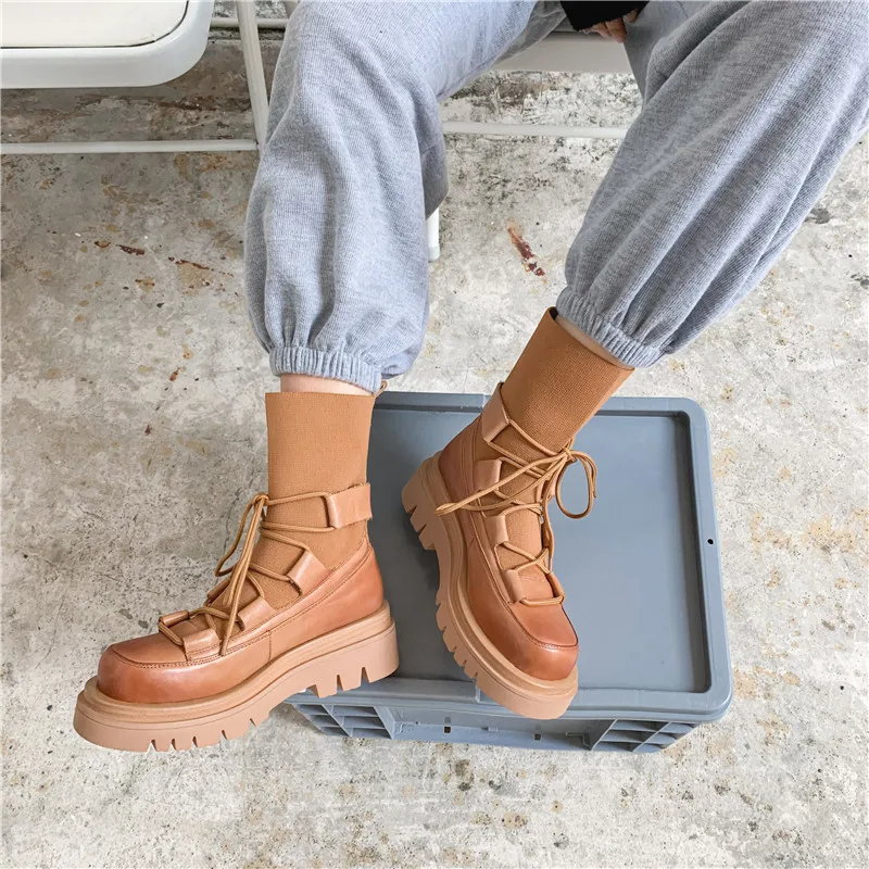 MORAZORA 2020 Genuine leather boots women platform ladies shoes autumn winter thick sole socks ankle boots for woman
MORAZORA 2020 Genuine leather boots women platform ladies shoes autumn winter thick sole socks ankle boots for woman