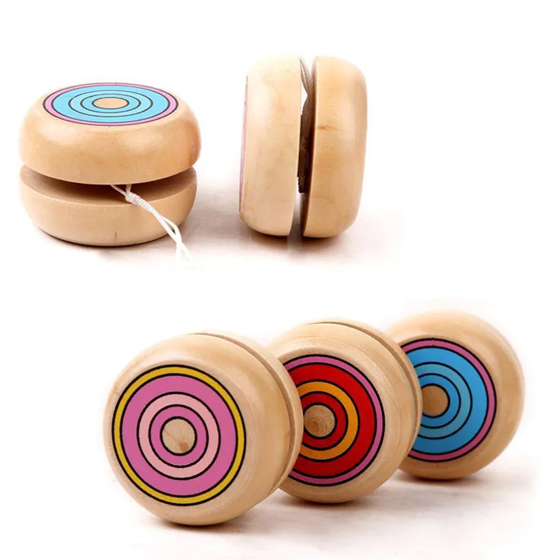 

1Pcs Yoyo Wooden Toys 4.5cm Yo-yo Classic Toys Wooden YO-YO Ball Spin Professional Classic Toys For Child Gift