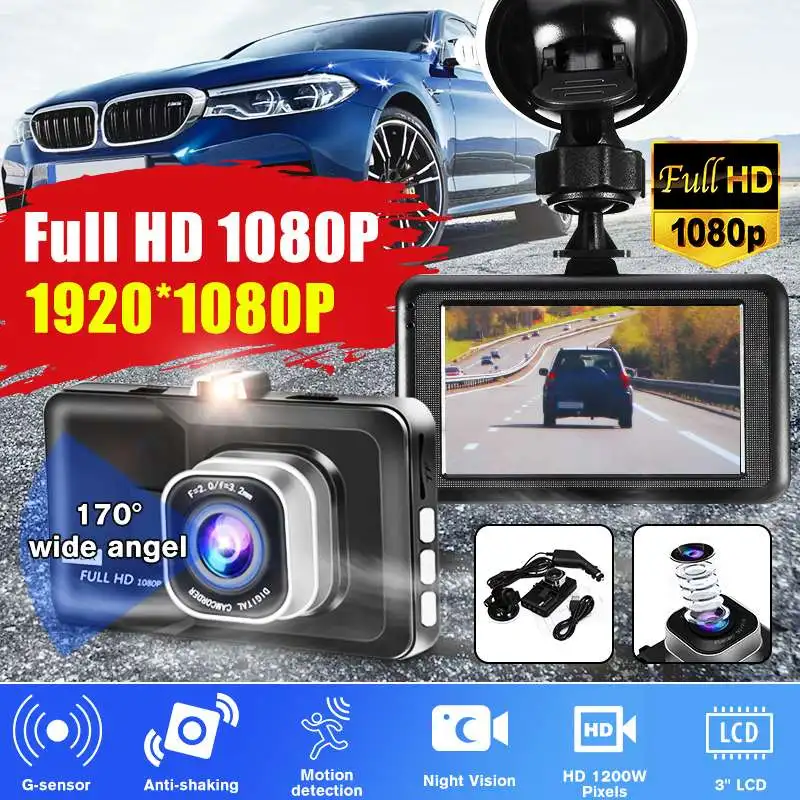 3Inch Car DVR Video Recorder Dash Camera 1080P Rear View Dual Lens Full HD G-Sensor Portable Cycle Recording Dash Cam Dashcam
3Inch Car DVR Video Recorder Dash Camera 1080P Rear View Dual Lens Full HD G-Sensor Portable Cycle Recording Dash Cam Dashcam