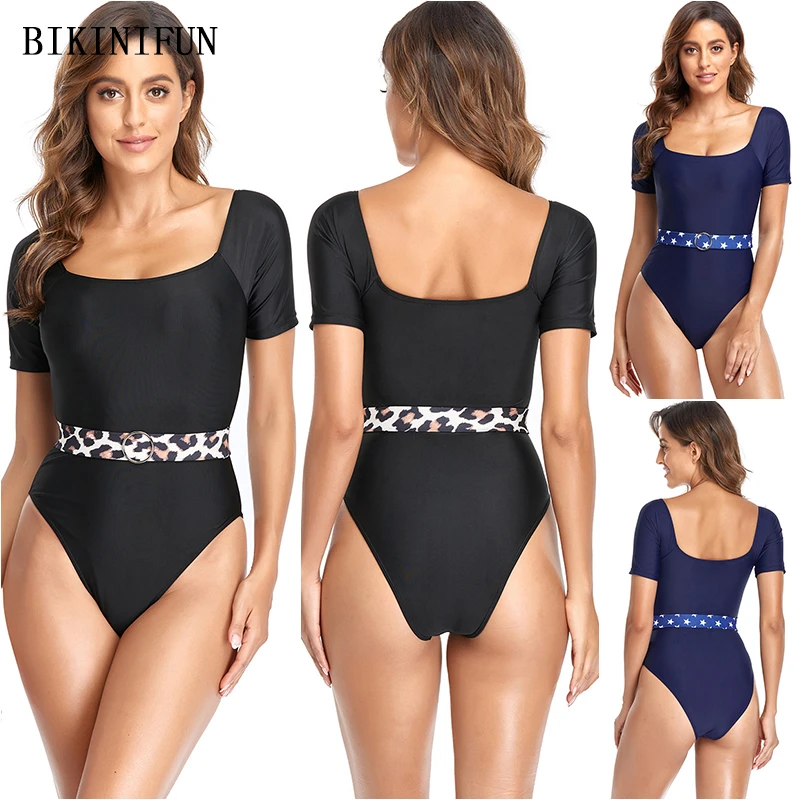 New Sexy Short Sleeve Beachwear Women Solid Color Monokini Square Neck Swimsuit S-2XL Girl Plus Size One Piece Suit Swimwear
New Sexy Short Sleeve Beachwear Women Solid Color Monokini Square Neck Swimsuit S-2XL Girl Plus Size One Piece Suit Swimwear