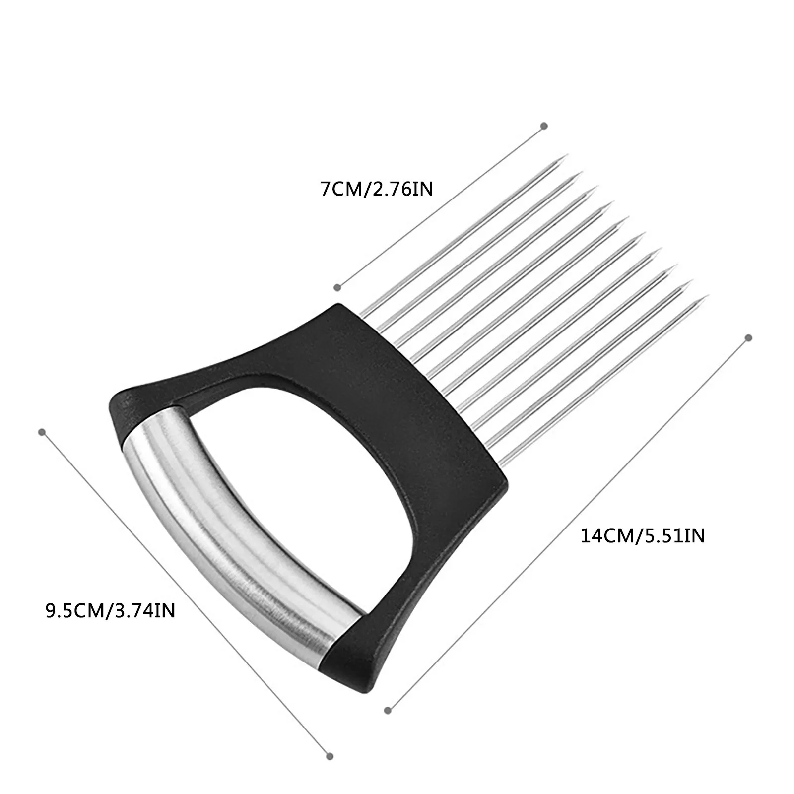 Food Slice Assistant Stainless Steel Onion Needle Onion Fork Vegetables Fruit Slicer Tomato Cutter Cutting Safe Aid Holder
Food Slice Assistant Stainless Steel Onion Needle Onion Fork Vegetables Fruit Slicer Tomato Cutter Cutting Safe Aid Holder