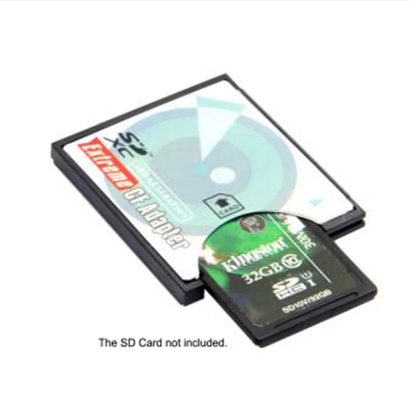 Camera SD SDHC SDXC to High-Speed Extreme Compact Flash CF Type I Memory Card Adapter
Camera SD SDHC SDXC to High-Speed Extreme Compact Flash CF Type I Memory Card Adapter