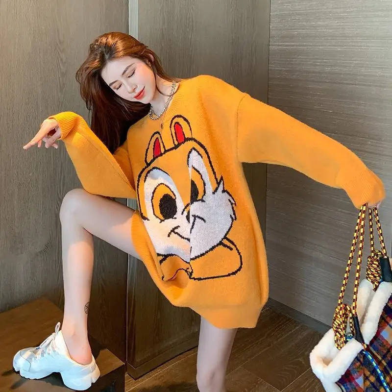 2021 Hot Cartoon Woman Fashion Fall Winter Round Neck Printing Loose Pullovers Knitted Sweater Plus Size Warm Clothing L44
2021 Hot Cartoon Woman Fashion Fall Winter Round Neck Printing Loose Pullovers Knitted Sweater Plus Size Warm Clothing L44