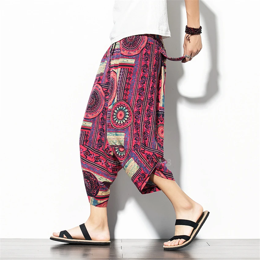 Japanese Style Harem Pants for Men Plus Size Beach Wear Harajuku Joggers Pants Ethnic Summer Streetwear Casual Loose Trousers 
Japanese Style Harem Pants for Men Plus Size Beach Wear Harajuku Joggers Pants Ethnic Summer Streetwear Casual Loose Trousers