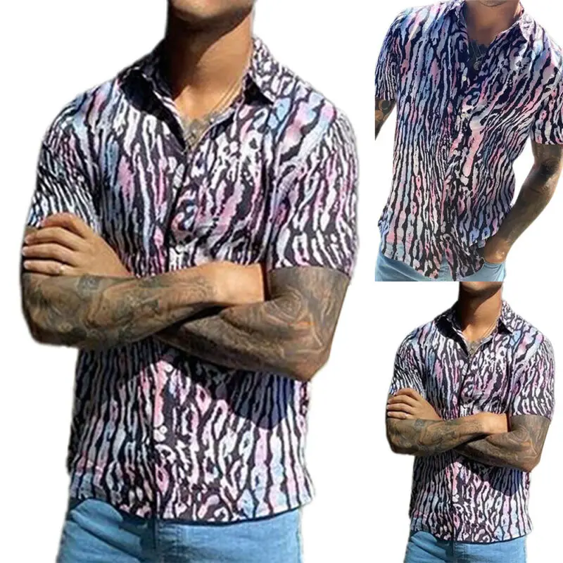 Mens Short Sleeve Leopard Printed Loose Casual Shirt Tops T Shirt Summer Blouse
Mens Short Sleeve Leopard Printed Loose Casual Shirt Tops T Shirt Summer Blouse