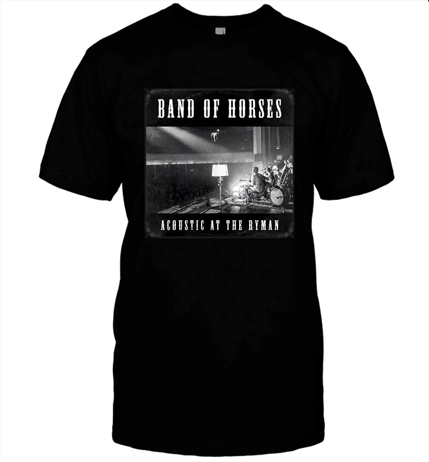 Фото Группа лошадей акустическая на футболке Ryman DMN черная|Мужские футболки| |
