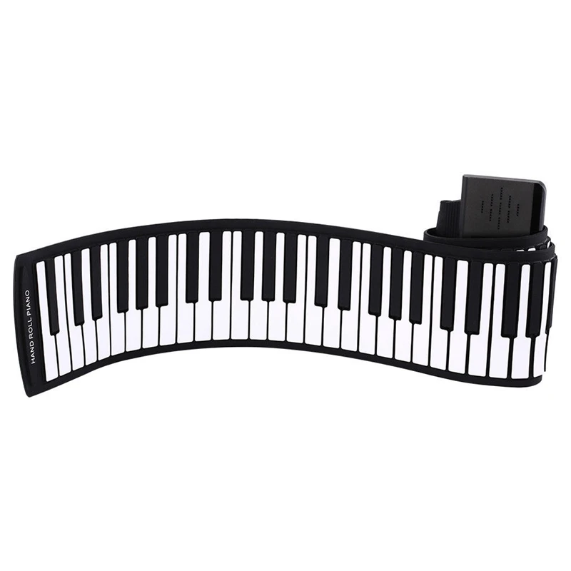 Портативный 88 клавишные Электронные Roll Up пианино Гибкая силиконовая