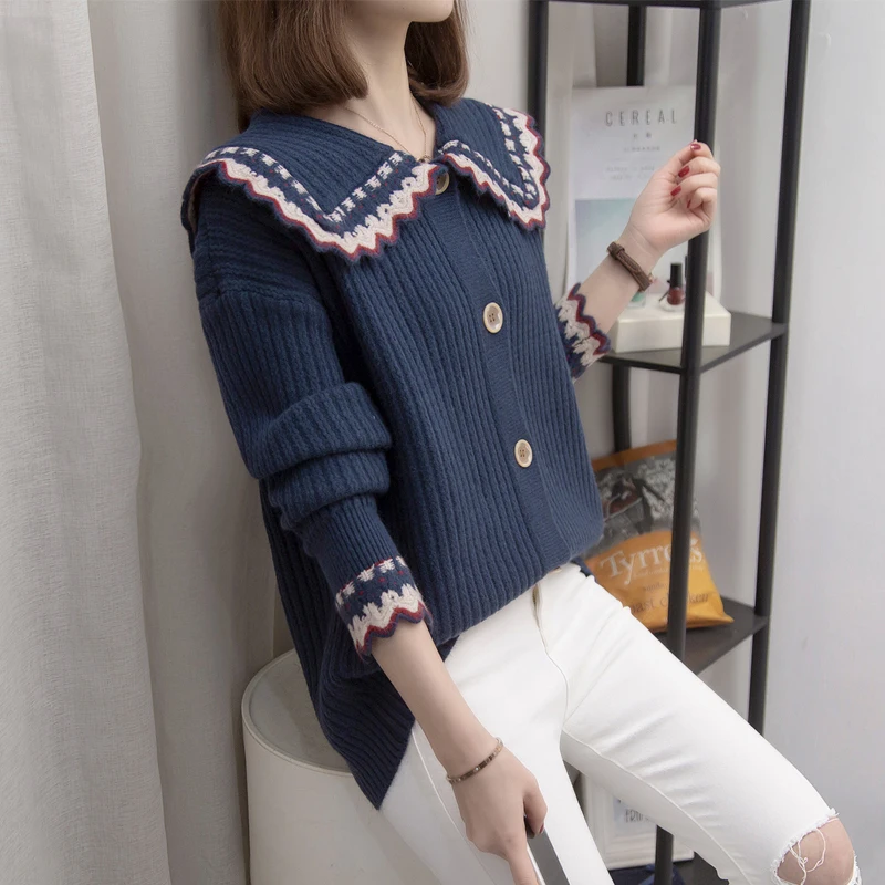 jacket women's 2021 spring and autumn new loose and lazy style jacket, wearing thickened knitted cardigan fashion 
jacket women's 2021 spring and autumn new loose and lazy style jacket, wearing thickened knitted cardigan fashion