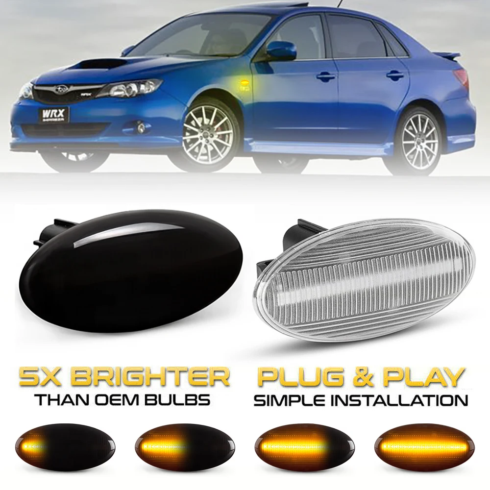 2x LED Dynamic Turn Signal Light Lamp Side Marker Light For Subaru Impreza MK3 MK4 G12 G13 Crosstrek G33 G34 Forester MK3 S12 SH
2x LED Dynamic Turn Signal Light Lamp Side Marker Light For Subaru Impreza MK3 MK4 G12 G13 Crosstrek G33 G34 Forester MK3 S12 SH