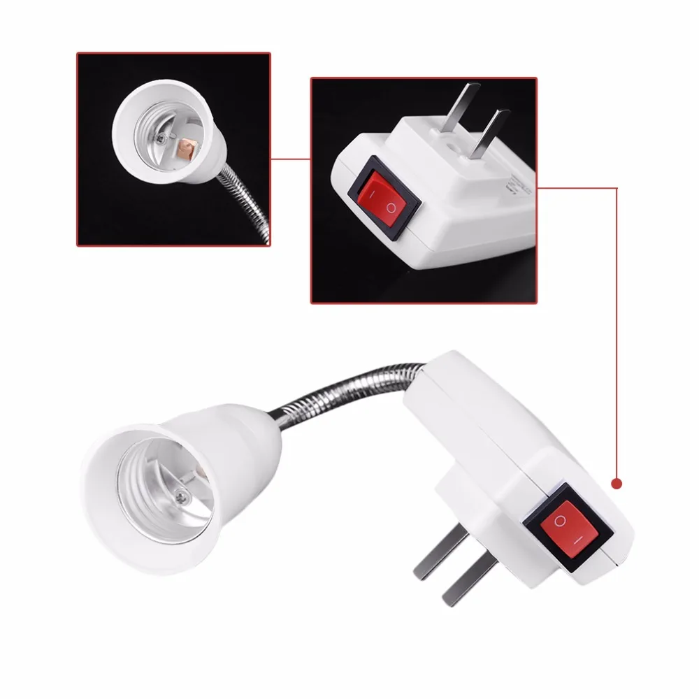 Practical E27 Lamp Bulbs Adapter Converter Flexible Extension Holder LED Light Bulb Lamp Base with Socket On/Off Switch 2017 Hot
Practical E27 Lamp Bulbs Adapter Converter Flexible Extension Holder LED Light Bulb Lamp Base with Socket On/Off Switch 2017 Hot