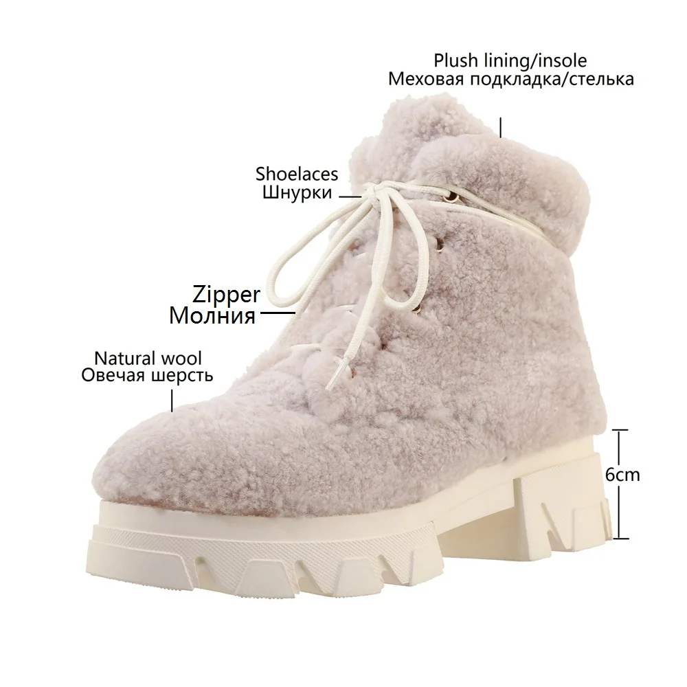 Fashion Women Winter Wool Ankle Boots Round Toes Zipper Snow Boots Girls Warm Chunky Heels Ladies Platform Furry Shoes Off-White
Fashion Women Winter Wool Ankle Boots Round Toes Zipper Snow Boots Girls Warm Chunky Heels Ladies Platform Furry Shoes Off-White