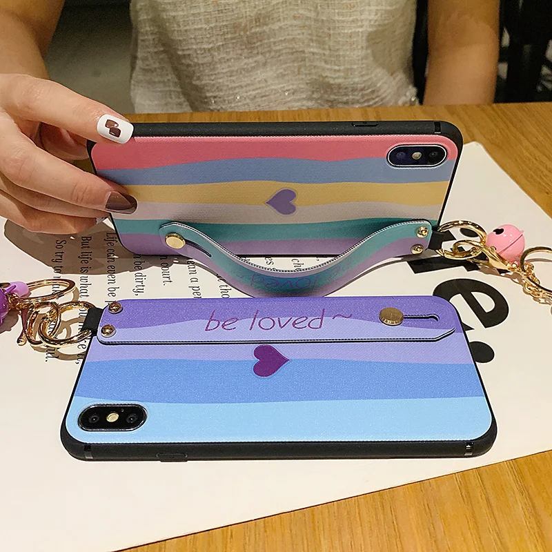 Rainbow bar pattern wristband case for iphone 11 12 12promax 7 8 7Plus XS Max X XR 12Pro soft shell with Hanging decoration
Rainbow bar pattern wristband case for iphone 11 12 12promax 7 8 7Plus XS Max X XR 12Pro soft shell with Hanging decoration