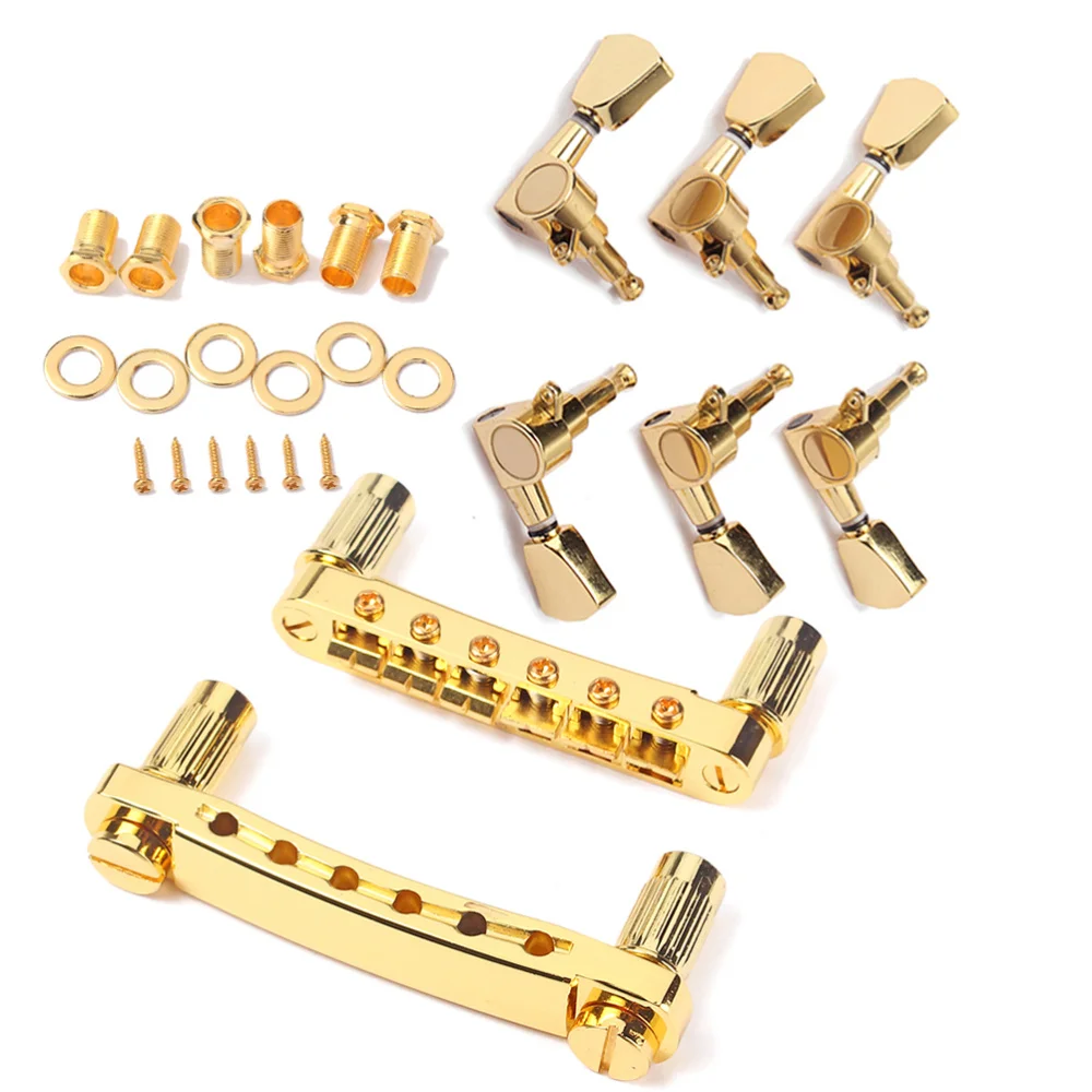 1G24 Guitar Parts Saddle Bridge Tuning Pegs Tuners for LP Electric Guitar (Golden)
1G24 Guitar Parts Saddle Bridge Tuning Pegs Tuners for LP Electric Guitar (Golden)