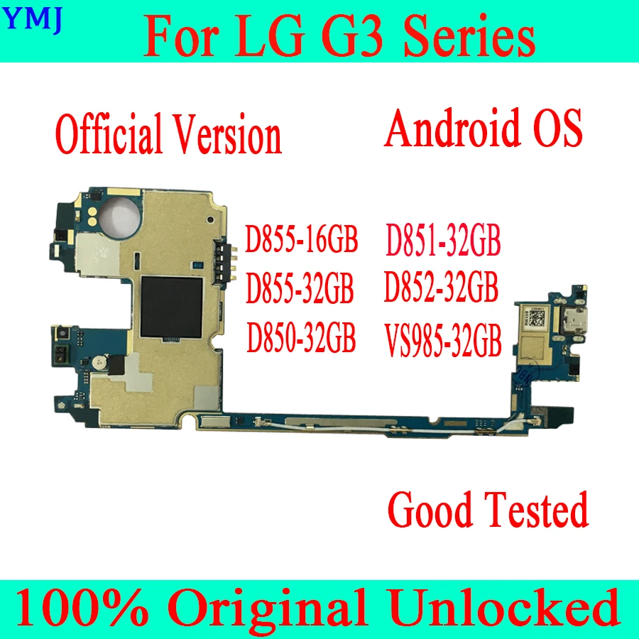 16GB 32GB for LG G3 D855 Motherboard original unlocked With Android OS for LG G3 Logic board D855 D852 D851 D850 VS985 RAM 2G/3G
16GB 32GB for LG G3 D855 Motherboard original unlocked With Android OS for LG G3 Logic board D855 D852 D851 D850 VS985 RAM 2G/3G