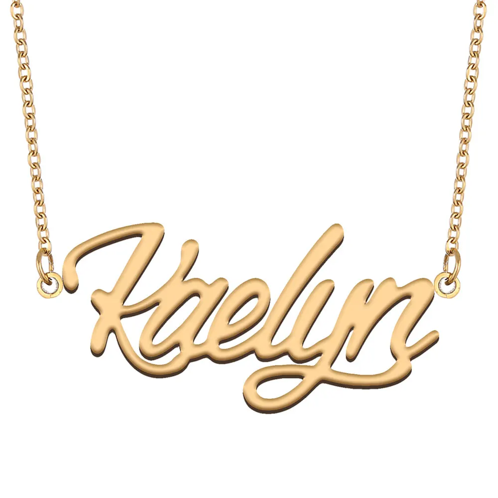 Kaelyn Nameplate Necklace for Women Stainless Steel Jewelry Gold Plated Name Chain Pendant Femme Mothers Girlfriend Gift
Kaelyn Nameplate Necklace for Women Stainless Steel Jewelry Gold Plated Name Chain Pendant Femme Mothers Girlfriend Gift
