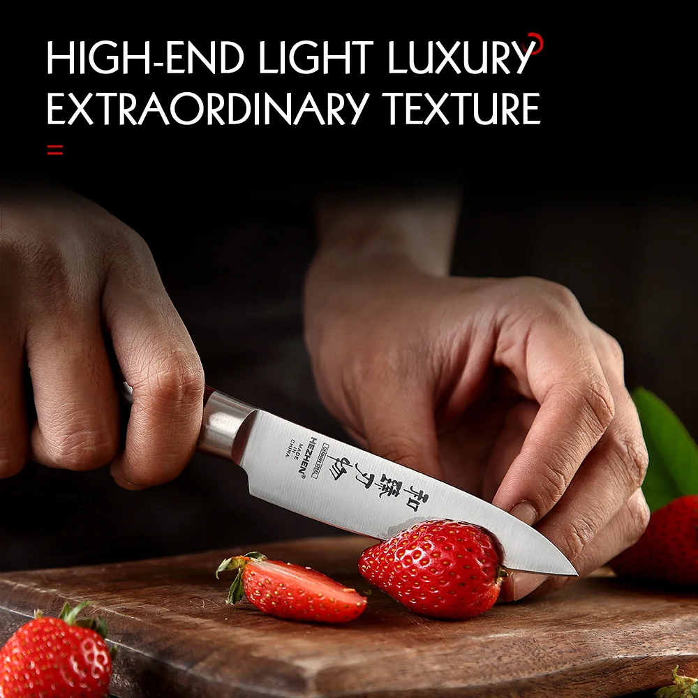 HEZHEN Basis Series 3.5 Inches Paring Knives Stainless Steel Rivet German DIN1.4116 Steel Peeling Fruit Kitchen Tools
HEZHEN Basis Series 3.5 Inches Paring Knives Stainless Steel Rivet German DIN1.4116 Steel Peeling Fruit Kitchen Tools