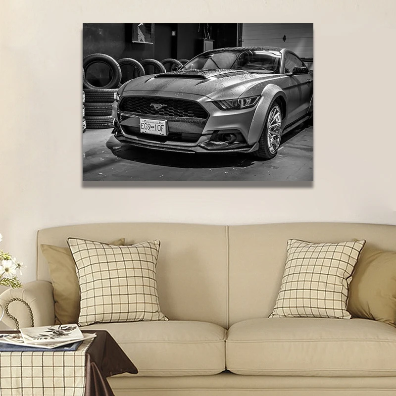 Modern Art Decorative Paintings Fords Mustang Widebody Tuning muscle Car Black and White Wall Picture Canvas Posters and Prints
Modern Art Decorative Paintings Fords Mustang Widebody Tuning muscle Car Black and White Wall Picture Canvas Posters and Prints
