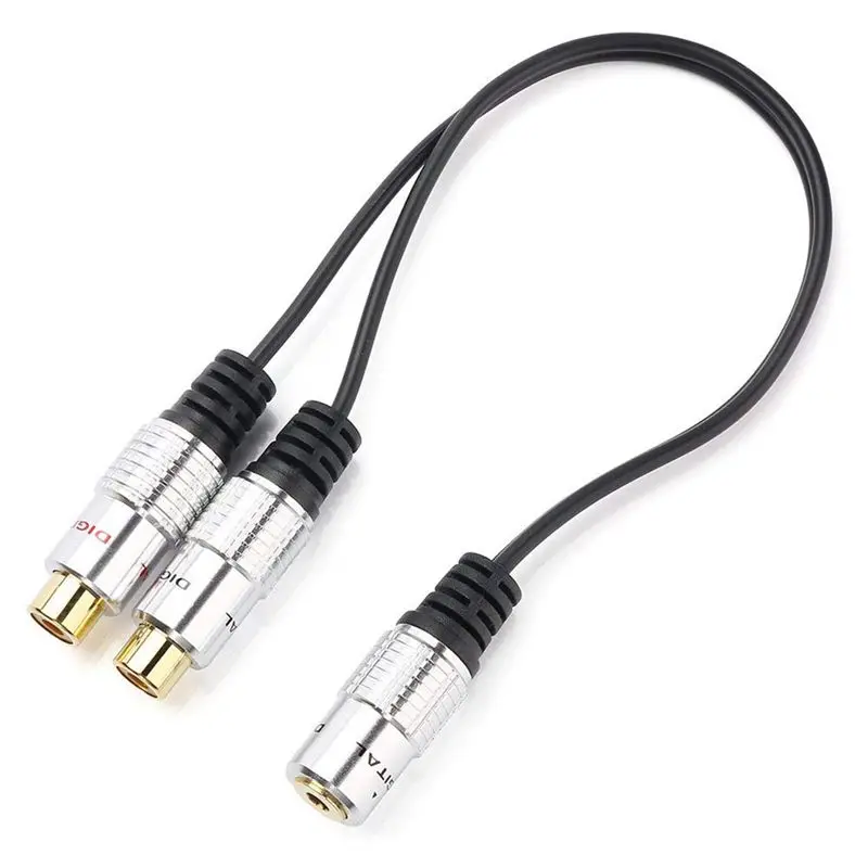 3.5mm (1/8 inch) Stereo Jack Female to 2 Dual RCA o Splitter Y Adapter Cable for Connector AV o/Video | Электроника